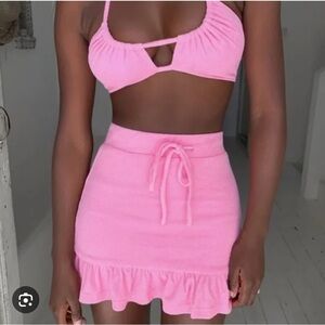 Pink Terry Cloth Set